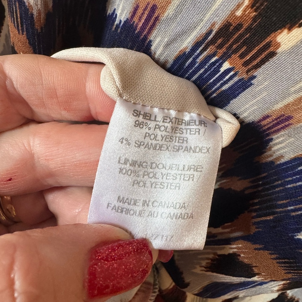 BADGLEY MISHKA Perfect for FALL!!! Multicolor Patterned Dress XLARGE #CL - Picture 10 of 12